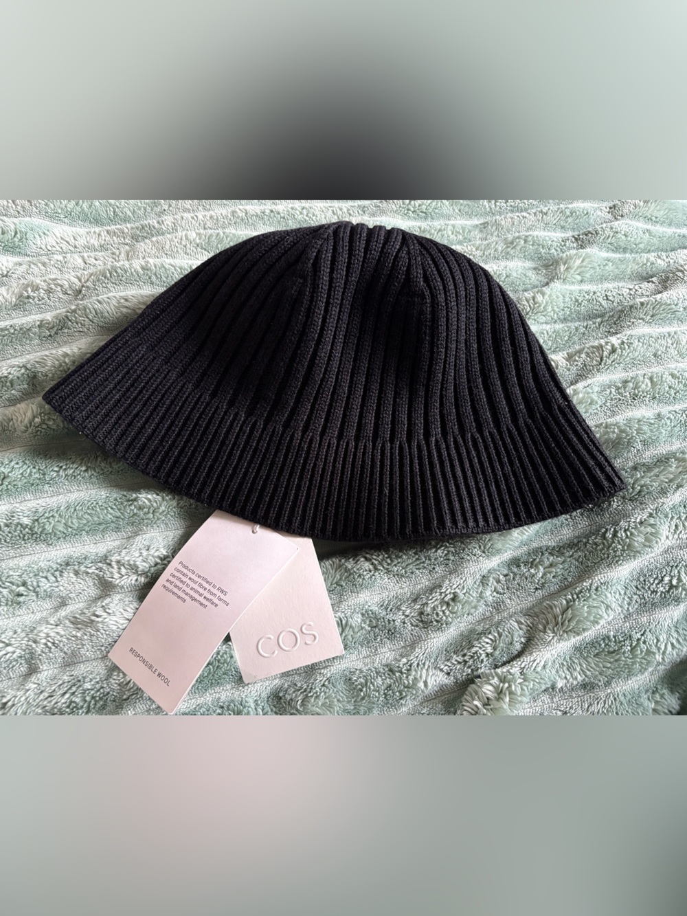 COS ribbed knit bucket hat